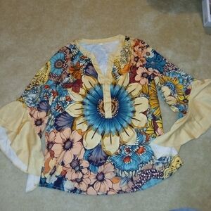 Floral Multicolor Women's Top